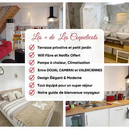 بيت للعطل Les Coquelicots - Parking Prive, Terrasse, Clim, Netflix, Au Calme *